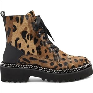 VINCE CAMUTO Mindinta Calf Hair Combat Boot